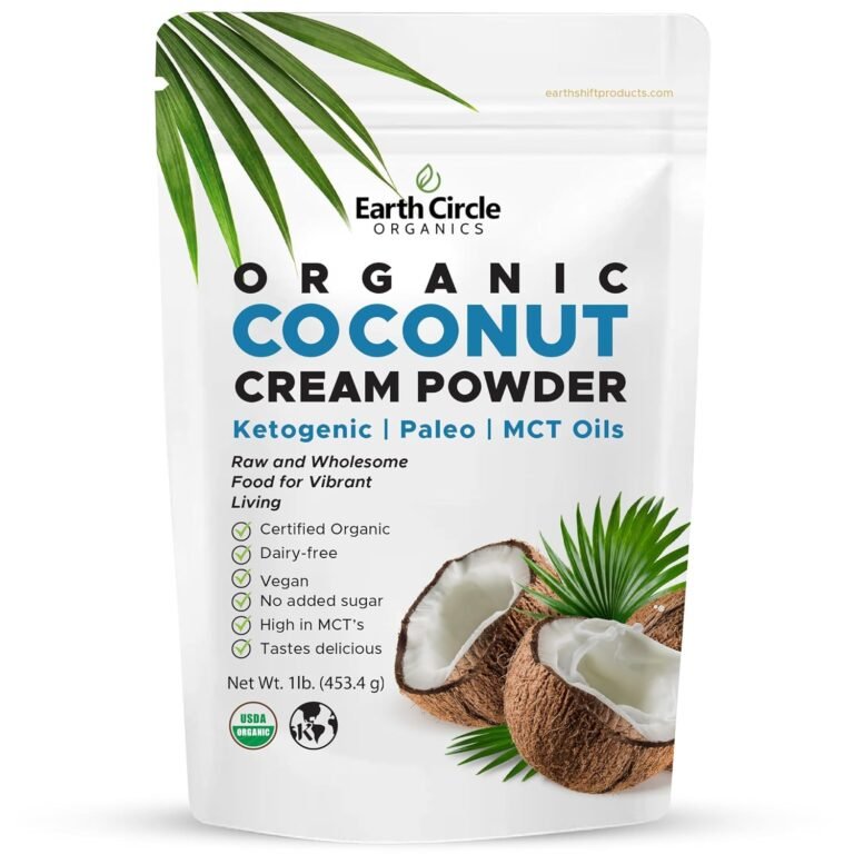 Organic coconut cream powder with MCT oil – a healthy coffee creamer powder that’s vegan, keto, and dairy-free.